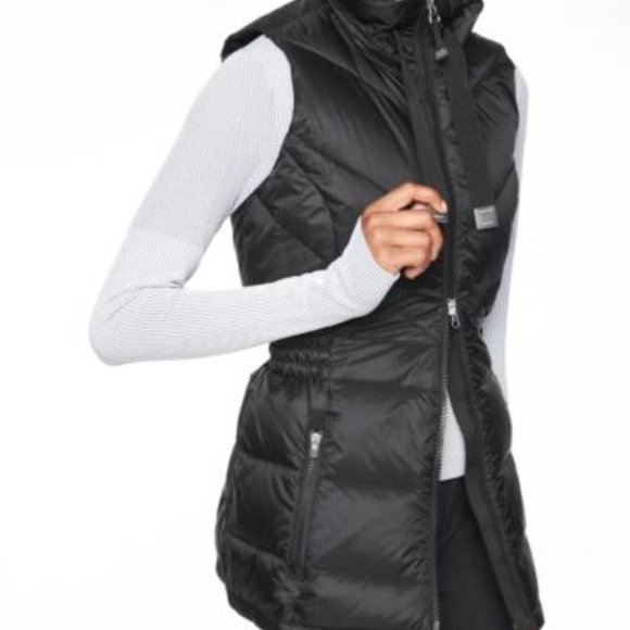Athleta Jackets & Coats Athleta Banner Peak Down Black Down Vest